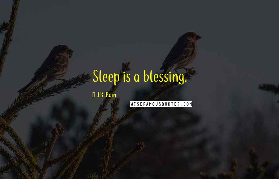 J.R. Rain Quotes: Sleep is a blessing.