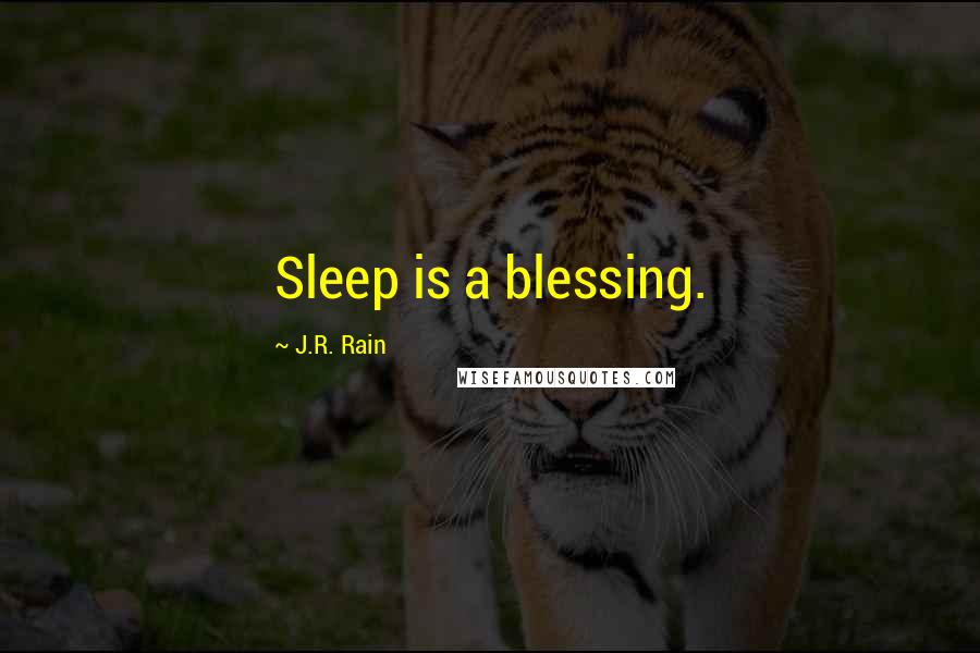 J.R. Rain Quotes: Sleep is a blessing.