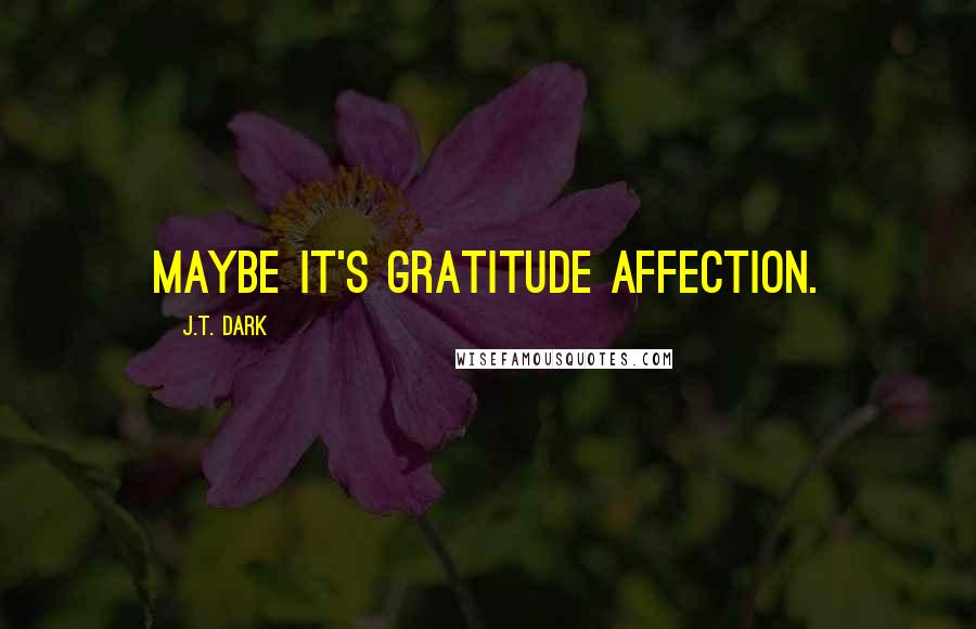 J.T. Dark Quotes: Maybe it's gratitude affection.