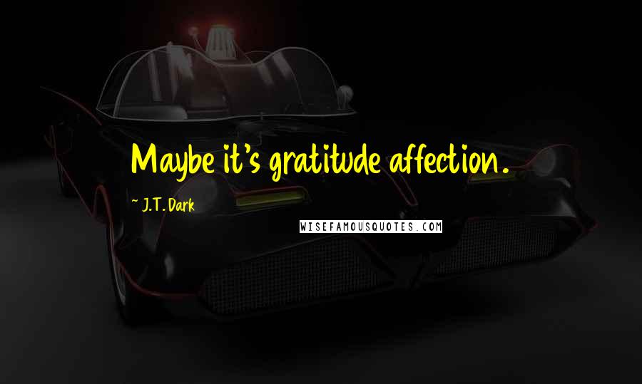 J.T. Dark Quotes: Maybe it's gratitude affection.