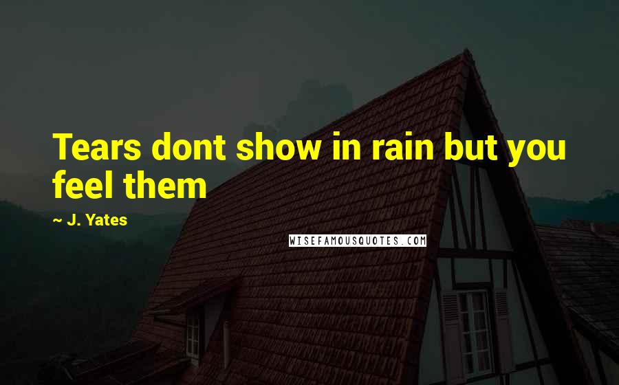 J. Yates Quotes: Tears dont show in rain but you feel them