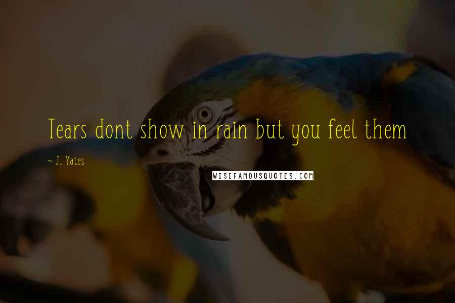 J. Yates Quotes: Tears dont show in rain but you feel them