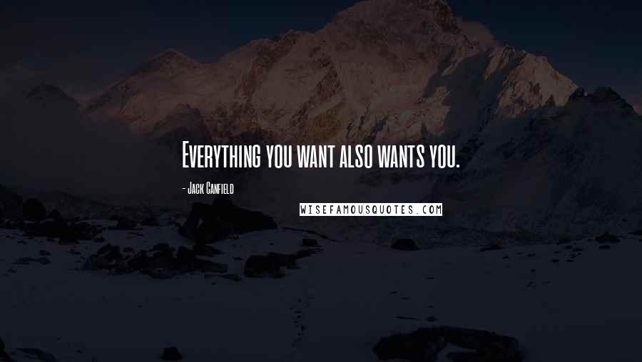 Jack Canfield Quotes: Everything you want also wants you.