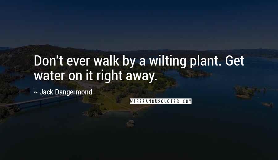 Jack Dangermond Quotes: Don't ever walk by a wilting plant. Get water on it right away.