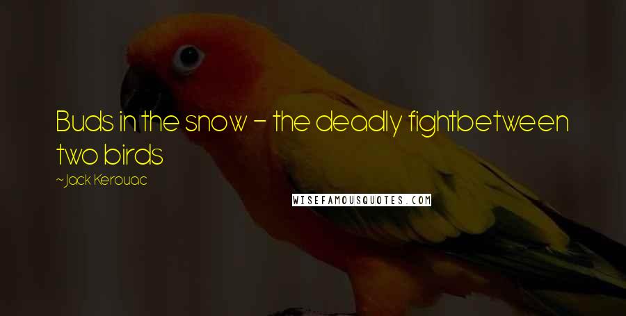 Jack Kerouac Quotes: Buds in the snow - the deadly fightbetween two birds