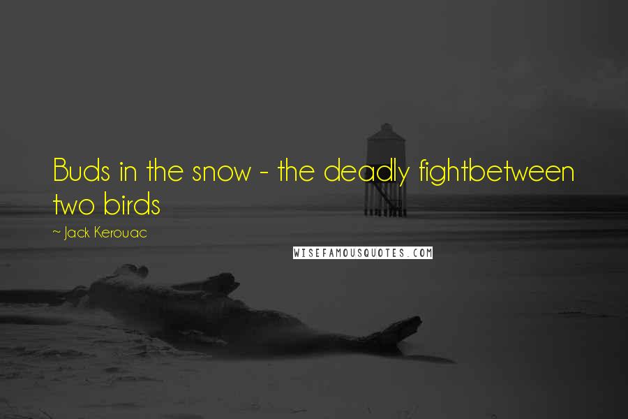 Jack Kerouac Quotes: Buds in the snow - the deadly fightbetween two birds