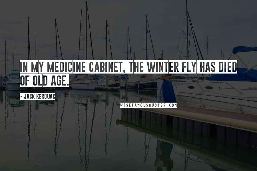 Jack Kerouac Quotes: In my medicine cabinet, the winter fly has died of old age.