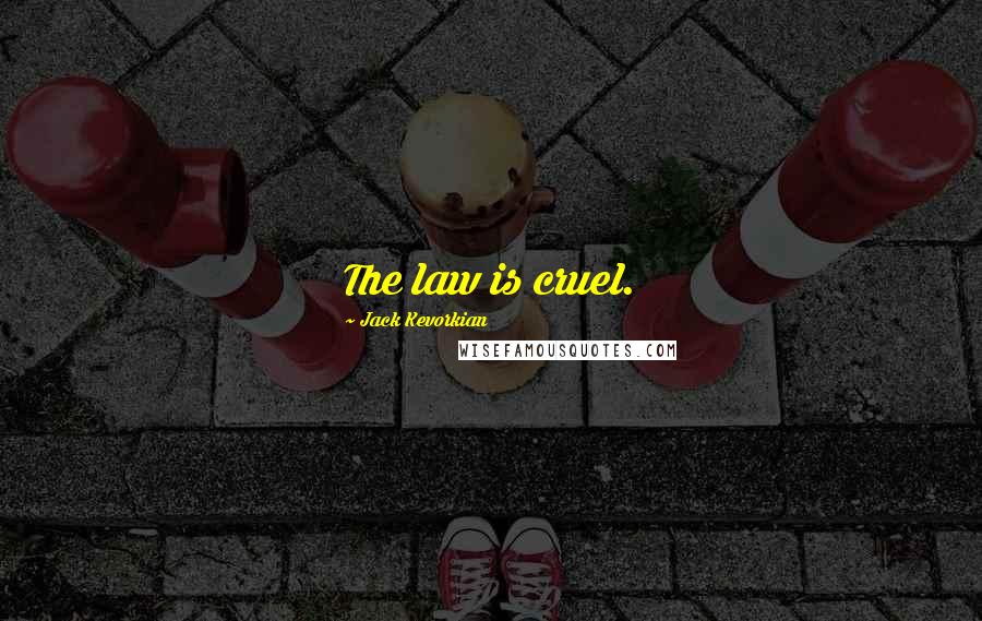 Jack Kevorkian Quotes: The law is cruel.