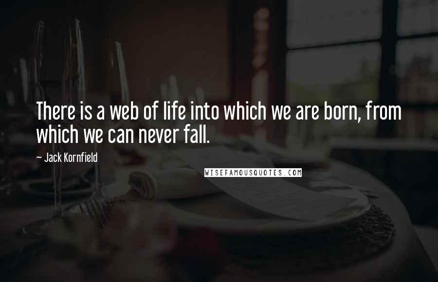 Jack Kornfield Quotes: There is a web of life into which we are born, from which we can never fall.