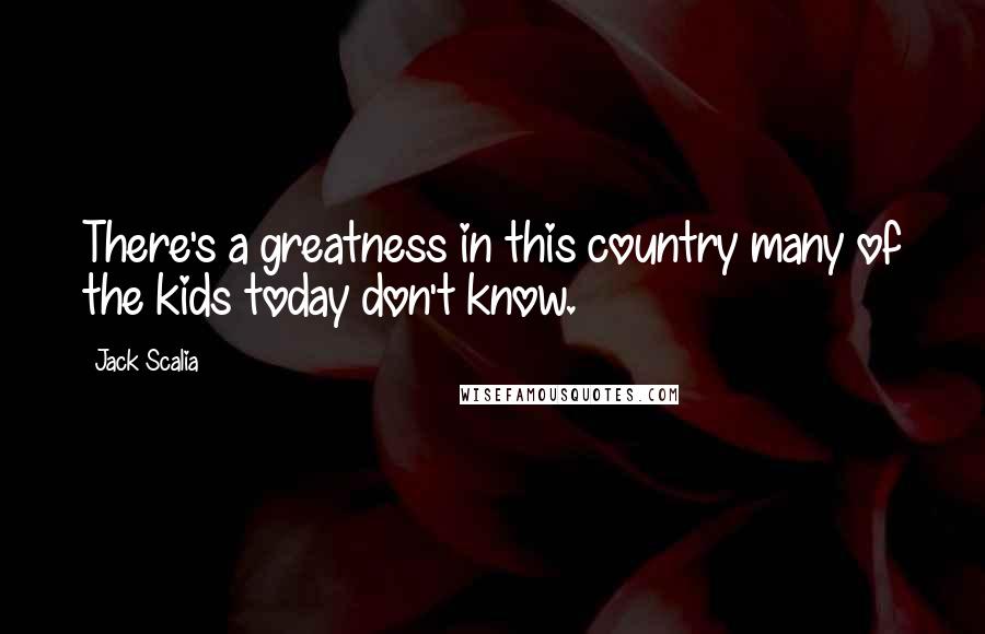 Jack Scalia Quotes: There's a greatness in this country many of the kids today don't know.
