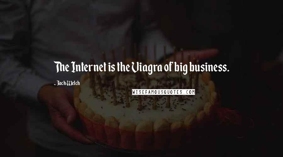 Jack Welch Quotes: The Internet is the Viagra of big business.