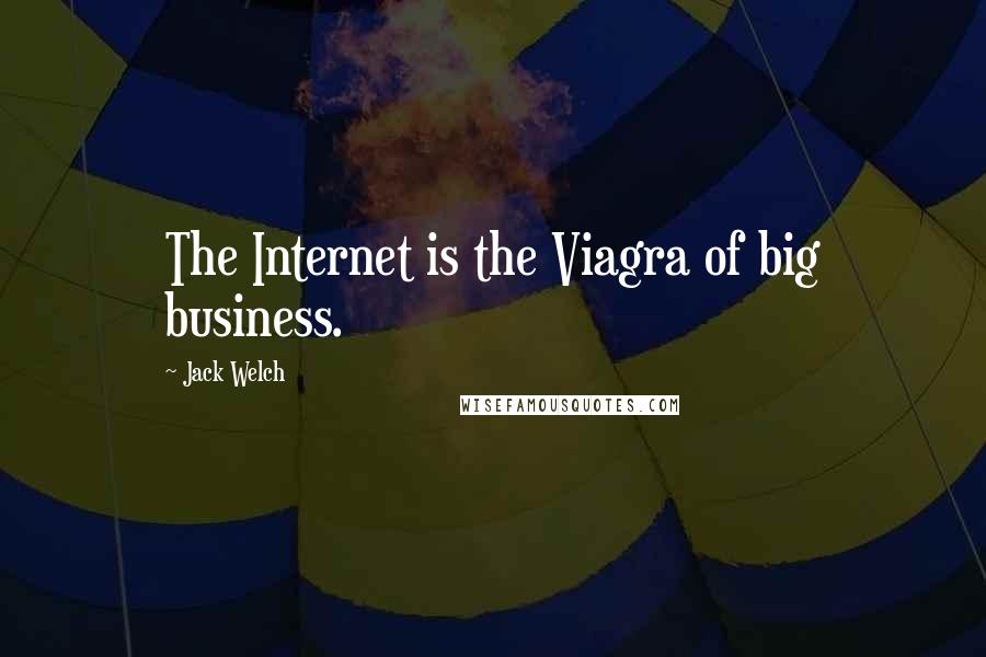 Jack Welch Quotes: The Internet is the Viagra of big business.