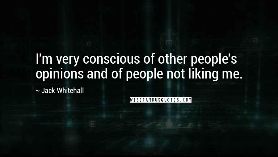 Jack Whitehall Quotes: I'm very conscious of other people's opinions and of people not liking me.