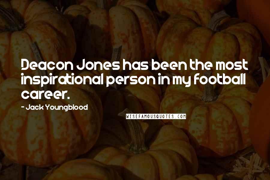 Jack Youngblood Quotes: Deacon Jones has been the most inspirational person in my football career.
