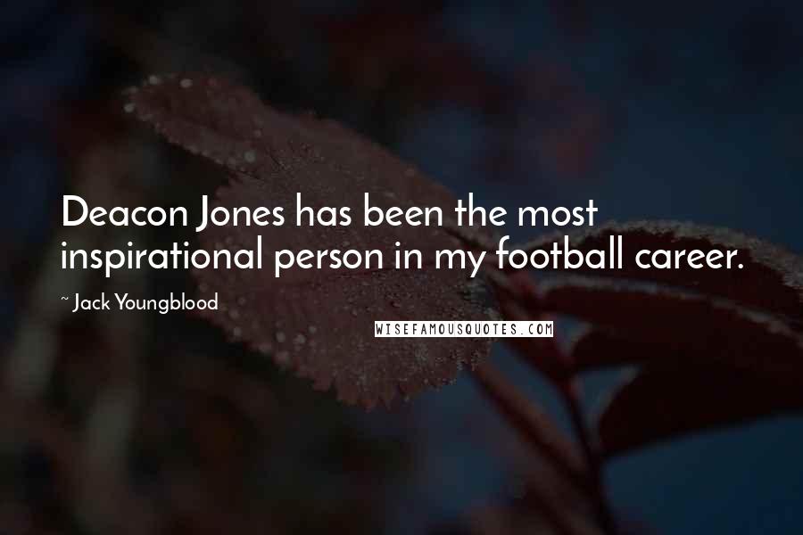 Jack Youngblood Quotes: Deacon Jones has been the most inspirational person in my football career.