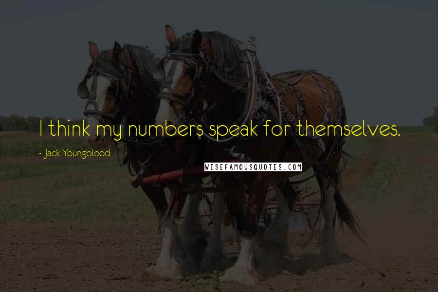 Jack Youngblood Quotes: I think my numbers speak for themselves.