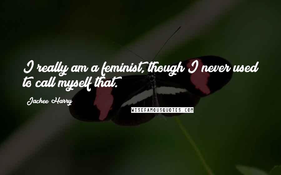 Jackee Harry Quotes: I really am a feminist, though I never used to call myself that.