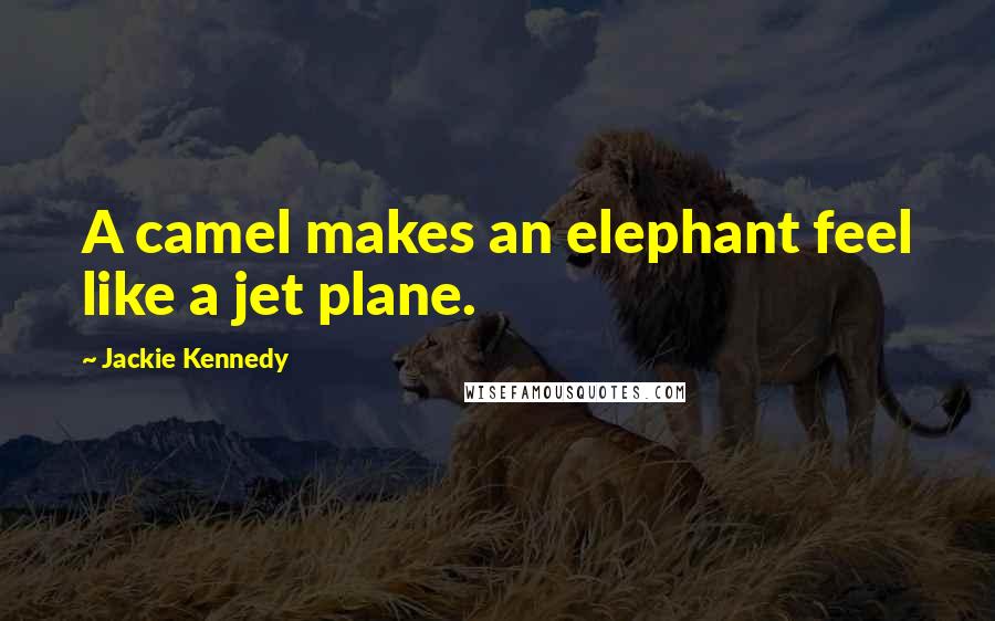 Jackie Kennedy Quotes: A camel makes an elephant feel like a jet plane.