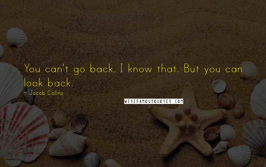 Jacob Collins Quotes: You can't go back. I know that. But you can look back.