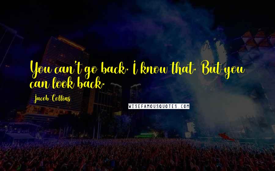Jacob Collins Quotes: You can't go back. I know that. But you can look back.