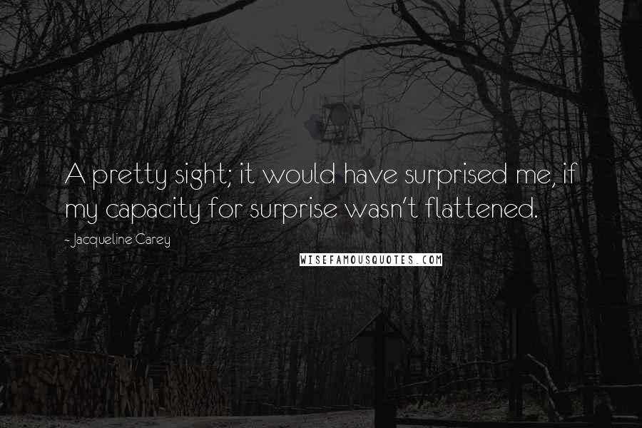 Jacqueline Carey Quotes: A pretty sight; it would have surprised me, if my capacity for surprise wasn't flattened.