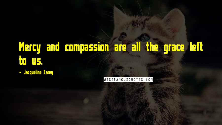 Jacqueline Carey Quotes: Mercy and compassion are all the grace left to us.