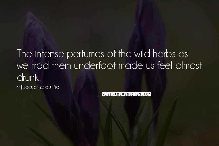 Jacqueline Du Pre Quotes: The intense perfumes of the wild herbs as we trod them underfoot made us feel almost drunk.