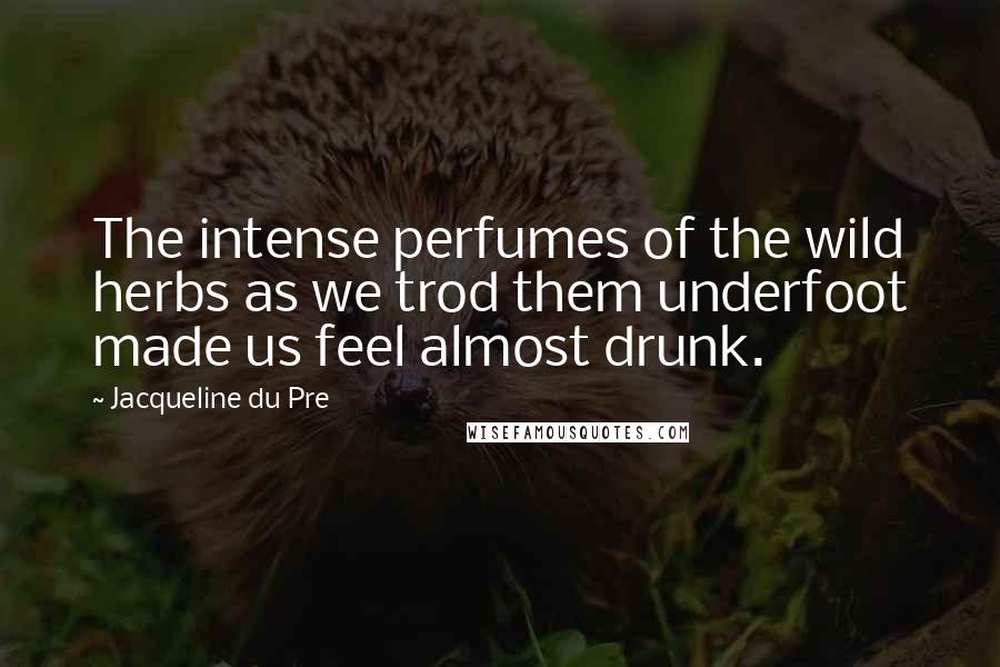 Jacqueline Du Pre Quotes: The intense perfumes of the wild herbs as we trod them underfoot made us feel almost drunk.
