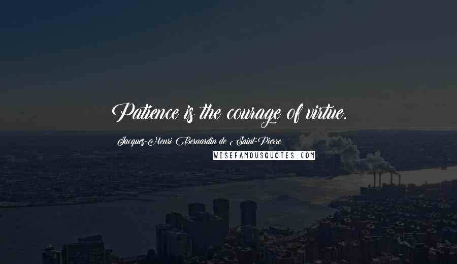 Jacques-Henri Bernardin De Saint-Pierre Quotes: Patience is the courage of virtue.