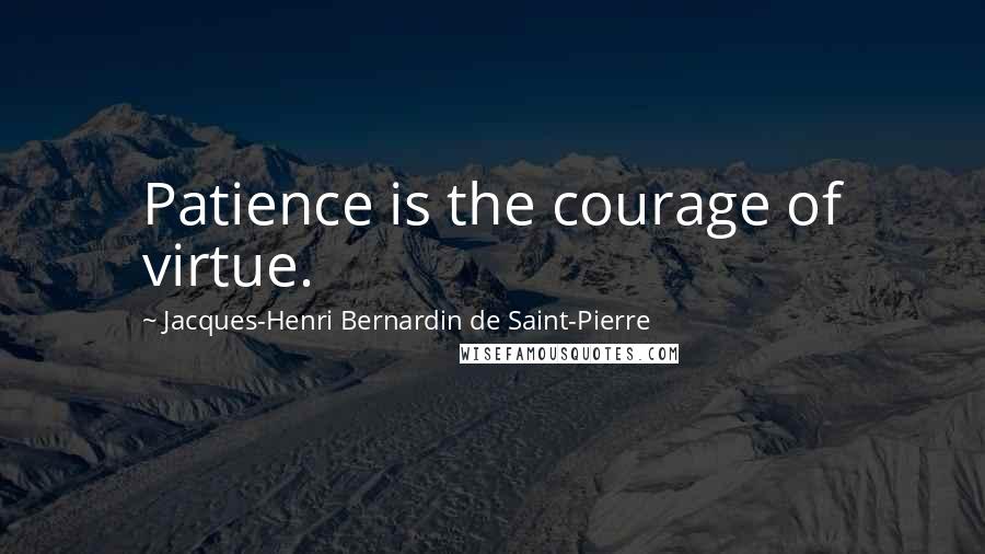 Jacques-Henri Bernardin De Saint-Pierre Quotes: Patience is the courage of virtue.