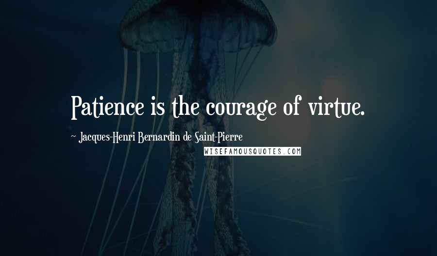 Jacques-Henri Bernardin De Saint-Pierre Quotes: Patience is the courage of virtue.