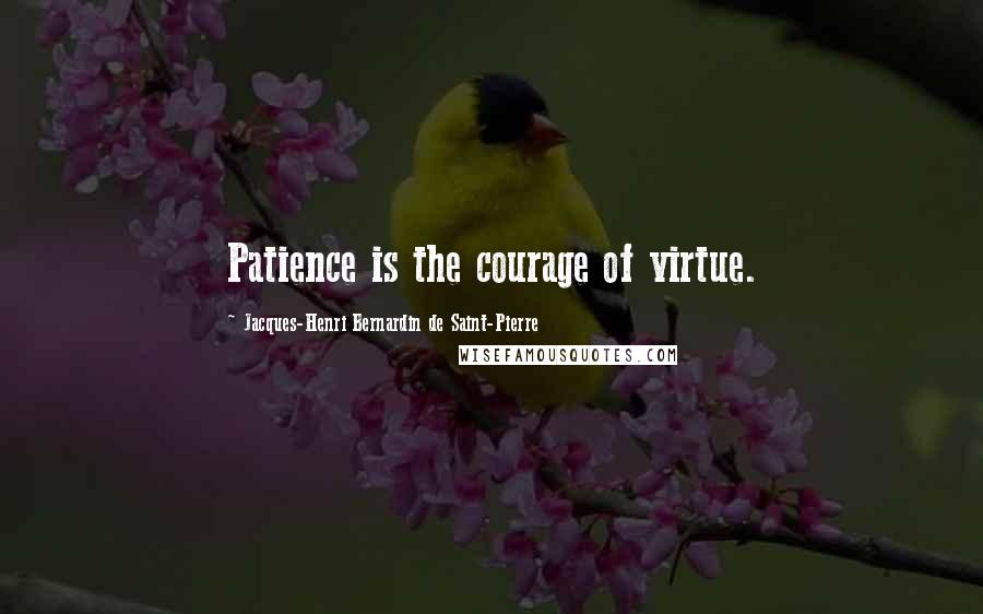 Jacques-Henri Bernardin De Saint-Pierre Quotes: Patience is the courage of virtue.