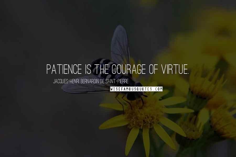 Jacques-Henri Bernardin De Saint-Pierre Quotes: Patience is the courage of virtue.