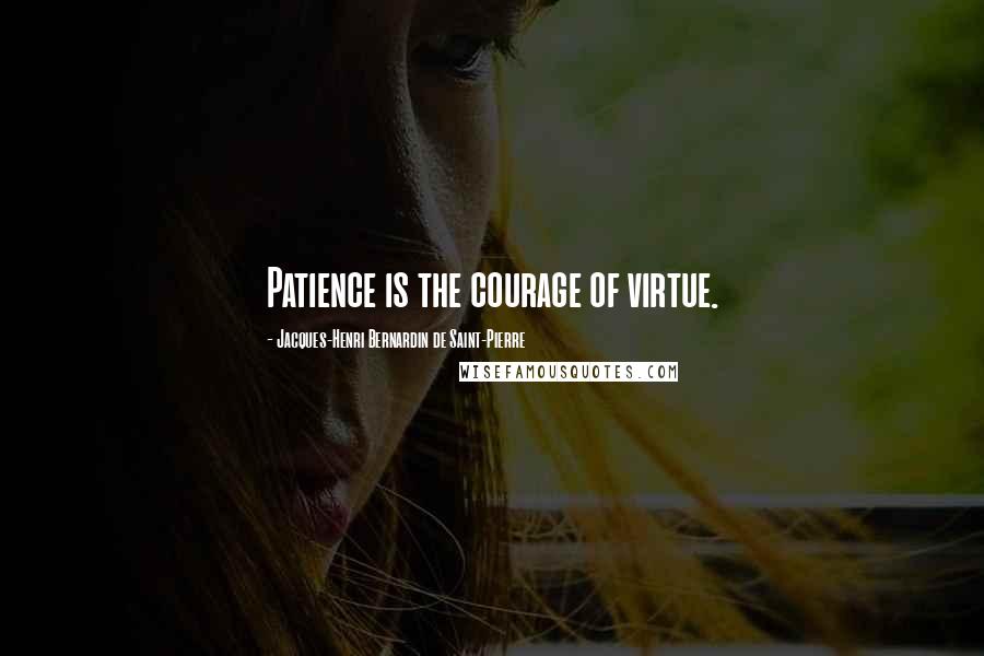 Jacques-Henri Bernardin De Saint-Pierre Quotes: Patience is the courage of virtue.