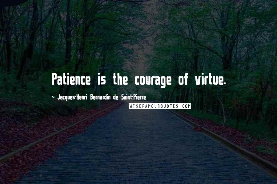 Jacques-Henri Bernardin De Saint-Pierre Quotes: Patience is the courage of virtue.