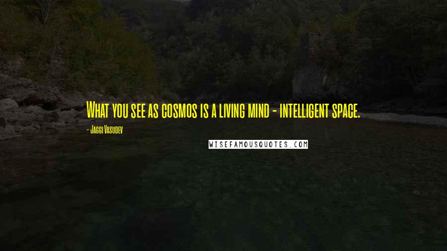 Jaggi Vasudev Quotes: What you see as cosmos is a living mind - intelligent space.