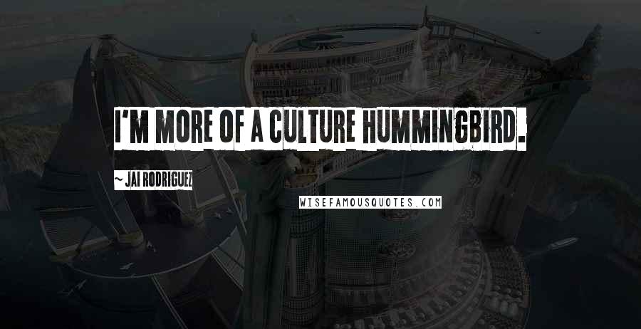Jai Rodriguez Quotes: I'm more of a culture hummingbird.