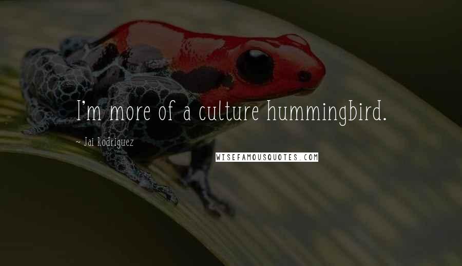 Jai Rodriguez Quotes: I'm more of a culture hummingbird.