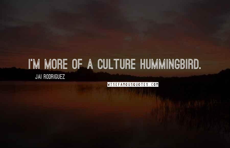 Jai Rodriguez Quotes: I'm more of a culture hummingbird.