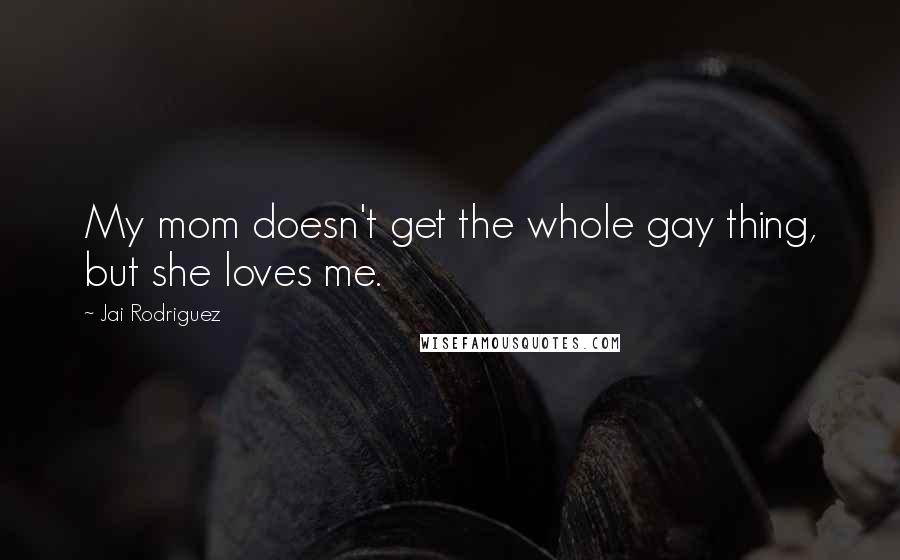 Jai Rodriguez Quotes: My mom doesn't get the whole gay thing, but she loves me.