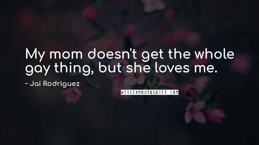 Jai Rodriguez Quotes: My mom doesn't get the whole gay thing, but she loves me.