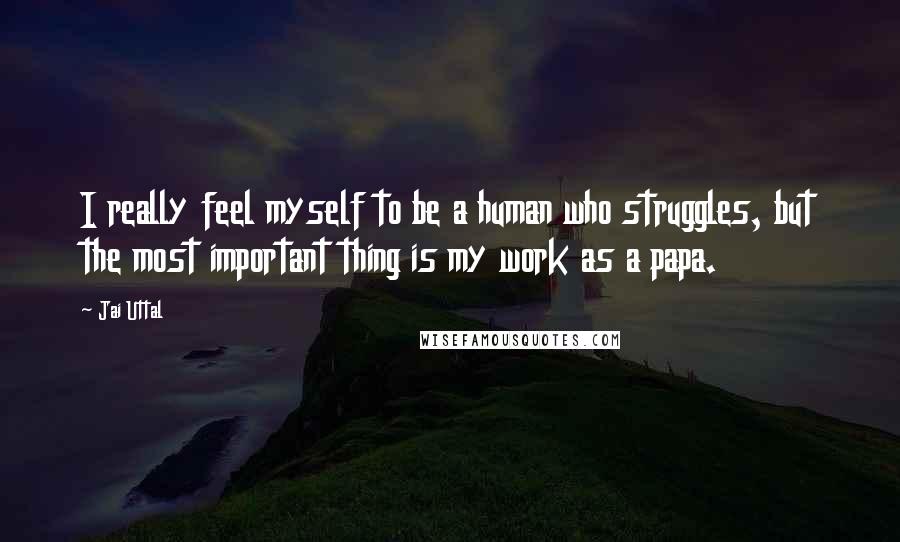 Jai Uttal Quotes: I really feel myself to be a human who struggles, but the most important thing is my work as a papa.