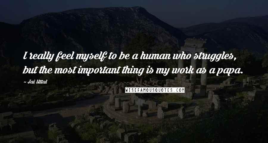 Jai Uttal Quotes: I really feel myself to be a human who struggles, but the most important thing is my work as a papa.