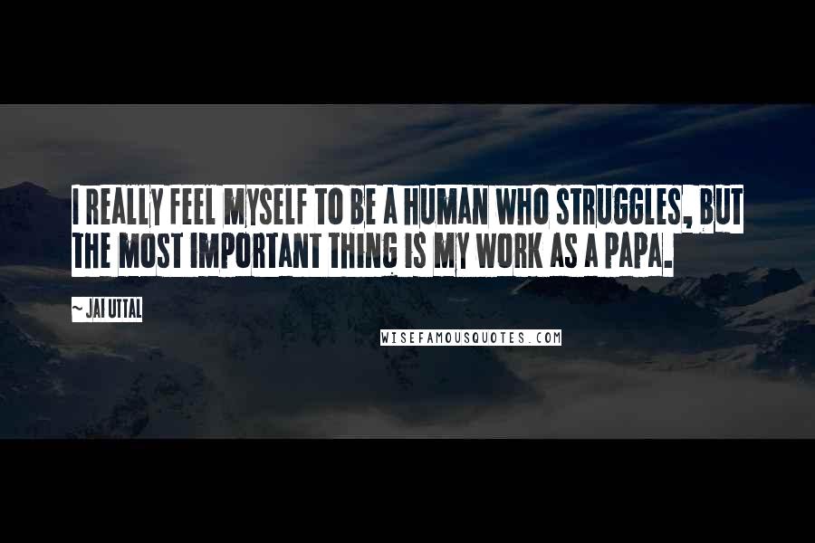 Jai Uttal Quotes: I really feel myself to be a human who struggles, but the most important thing is my work as a papa.