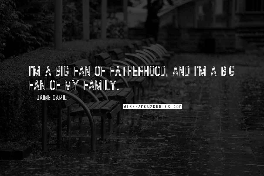 Jaime Camil Quotes: I'm a big fan of fatherhood, and I'm a big fan of my family.