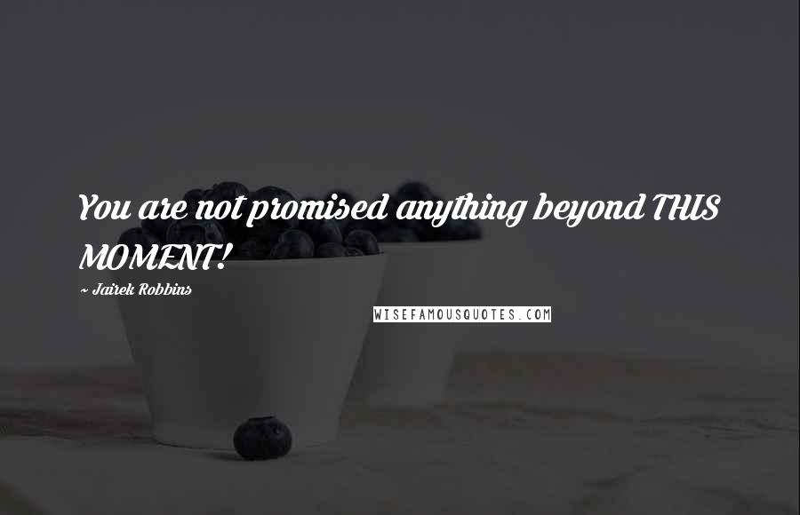 Jairek Robbins Quotes: You are not promised anything beyond THIS MOMENT!