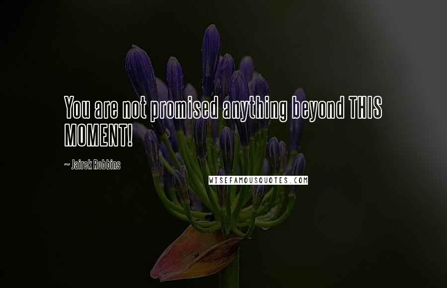 Jairek Robbins Quotes: You are not promised anything beyond THIS MOMENT!