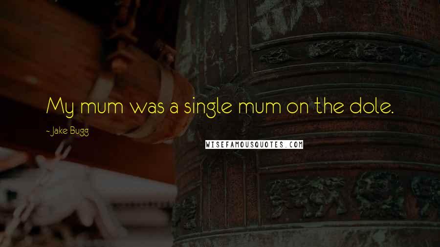 Jake Bugg Quotes: My mum was a single mum on the dole.