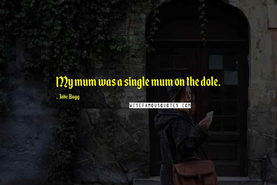 Jake Bugg Quotes: My mum was a single mum on the dole.