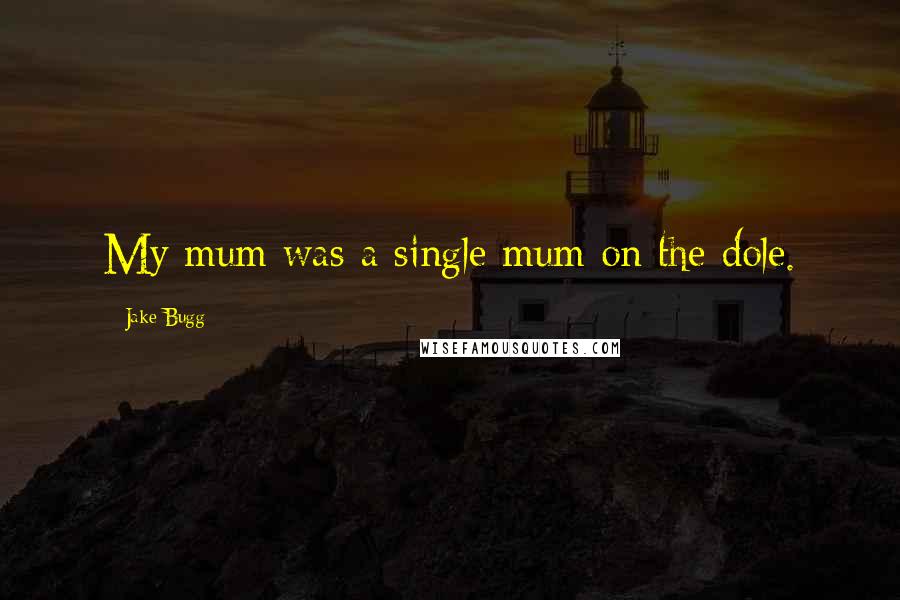 Jake Bugg Quotes: My mum was a single mum on the dole.